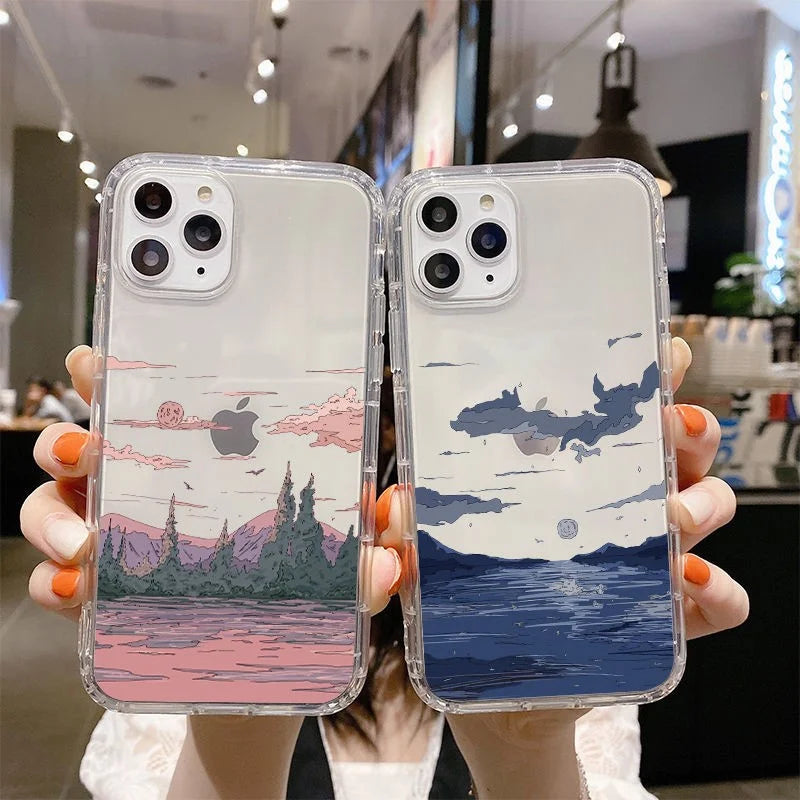 Spirited Away Soft Transparent Soft TPU Case For iPhone 12 13 11 14 15 PLUS Pro Max 12 13 Mini SE 7 8 Plus X XS MAX XR