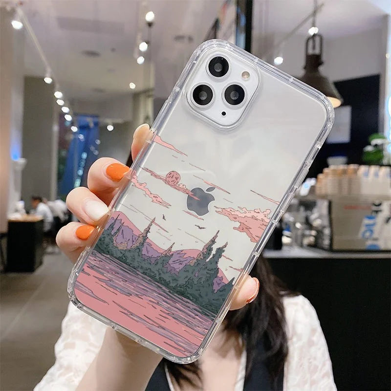 Spirited Away Soft Transparent Soft TPU Case For iPhone 12 13 11 14 15 PLUS Pro Max 12 13 Mini SE 7 8 Plus X XS MAX XR