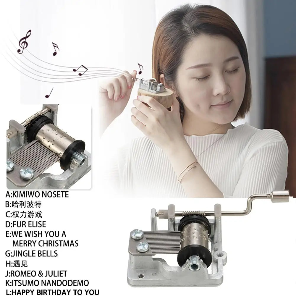 Mini Hand Cranking Music Movement DIY Music Box Accessories Decorative Collectibles Sailor Moon A Variety Of Music Available