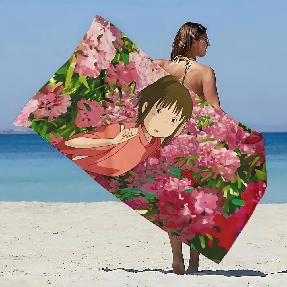 S-Spirited Away Beach Towel Microfiber Sand Free Quick Dry Soft Sandproof Pool Towels Gift for Women Travel Gym Shower Camping