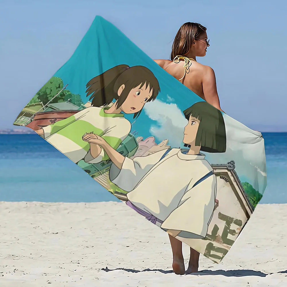S-Spirited Away Beach Towel Microfiber Sand Free Quick Dry Soft Sandproof Pool Towels Gift for Women Travel Gym Shower Camping