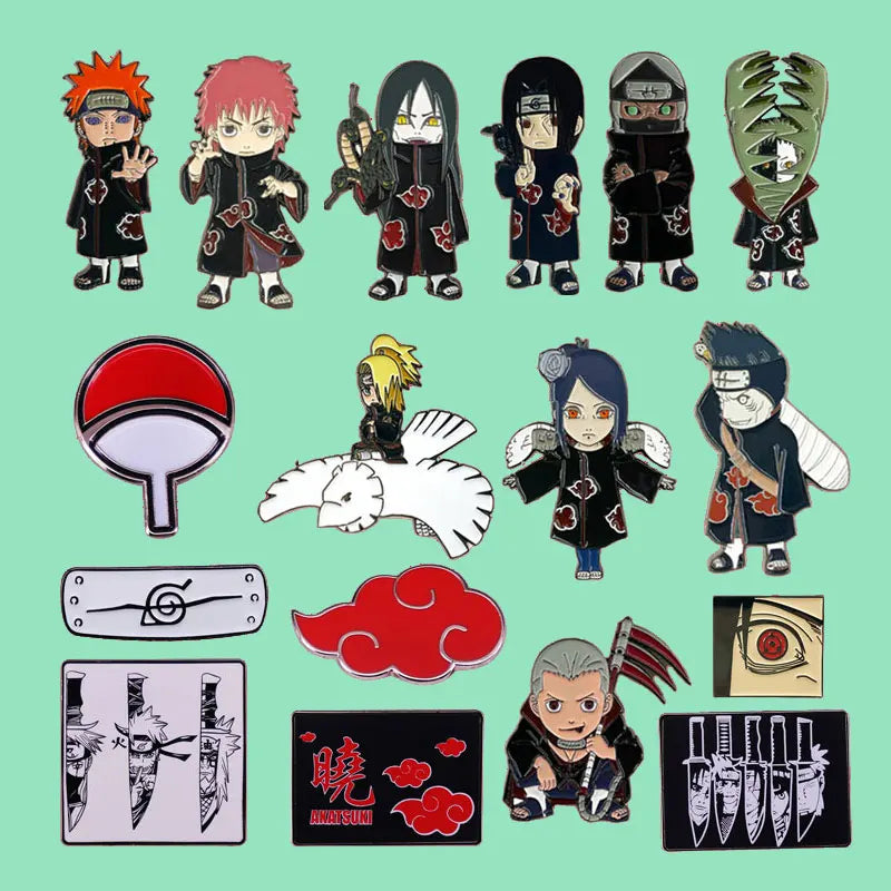 Metal Naruto Brooch Pins