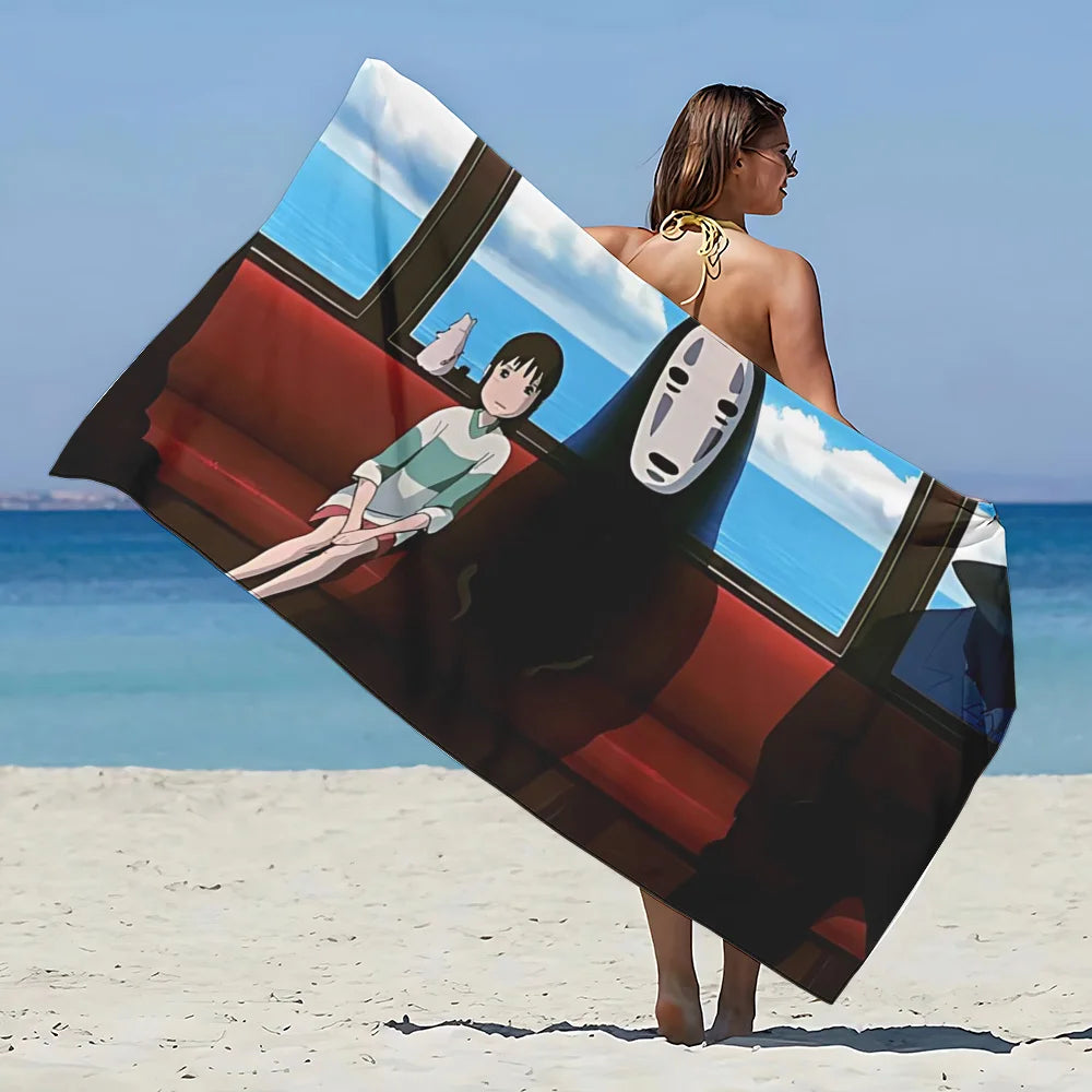 S-Spirited Away Beach Towel Microfiber Sand Free Quick Dry Soft Sandproof Pool Towels Gift for Women Travel Gym Shower Camping