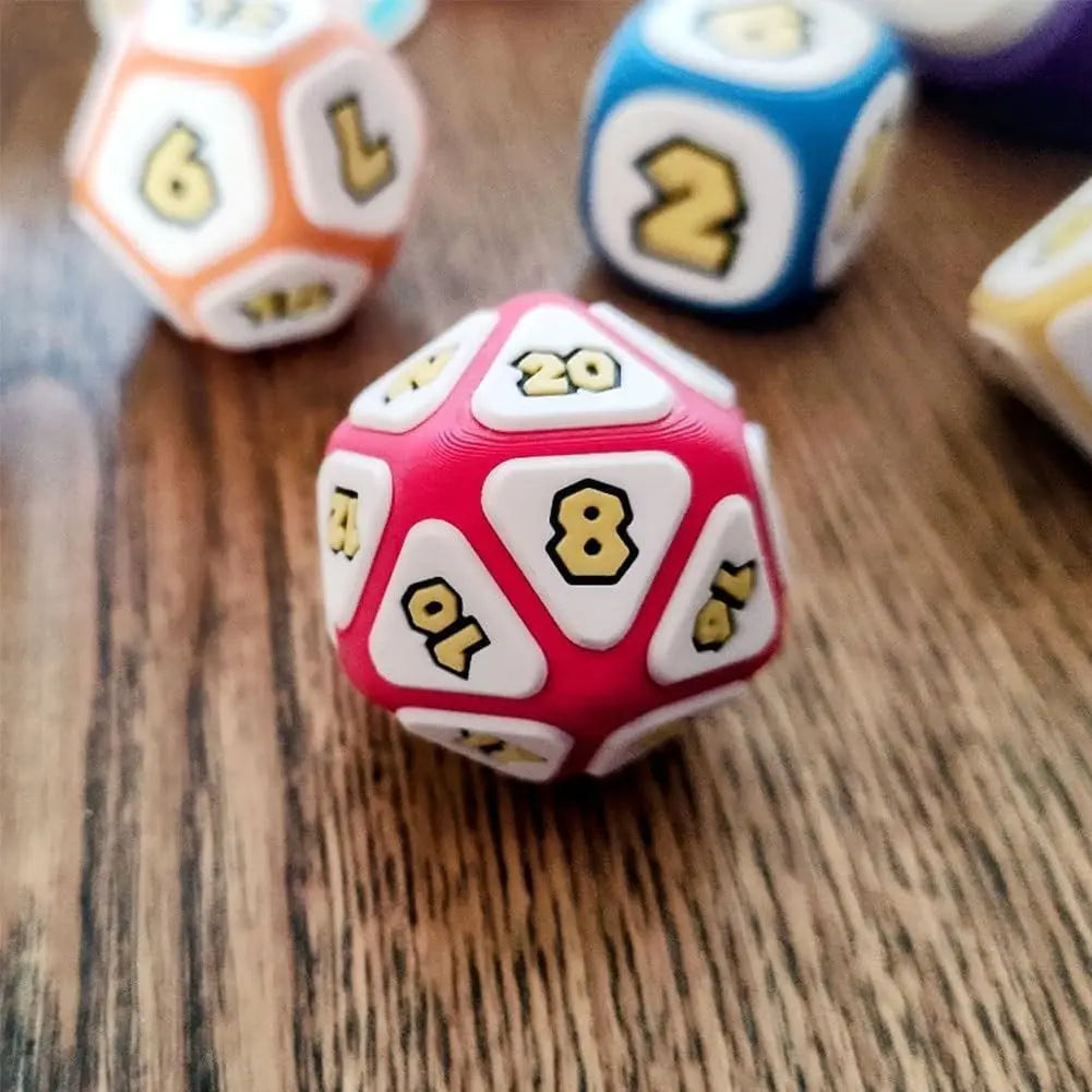 7 PCS Mushroom Party Tabletop Role-Playing Game Dice  Cool Games As Shown Plastic DND Dice Tabletop Role-Playing Party Game Dice