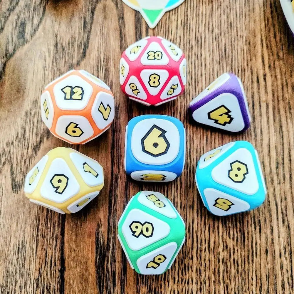 7 PCS Mushroom Party Tabletop Role-Playing Game Dice  Cool Games As Shown Plastic DND Dice Tabletop Role-Playing Party Game Dice