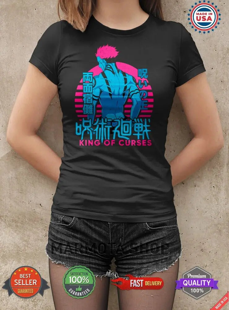 Sukuna Ryomen Jujutsu Kaisen T-Shirt Gojo Satoru Anime Japanese Tee Shirt JJK