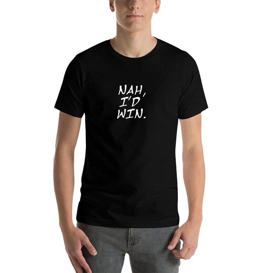 Manga Quote JJK Would you Lose? Gojo: Nah, I'd Win > Black Bubble Frame Text Comic Stamp. Quotable Gym Lovers Gif T-Shirt