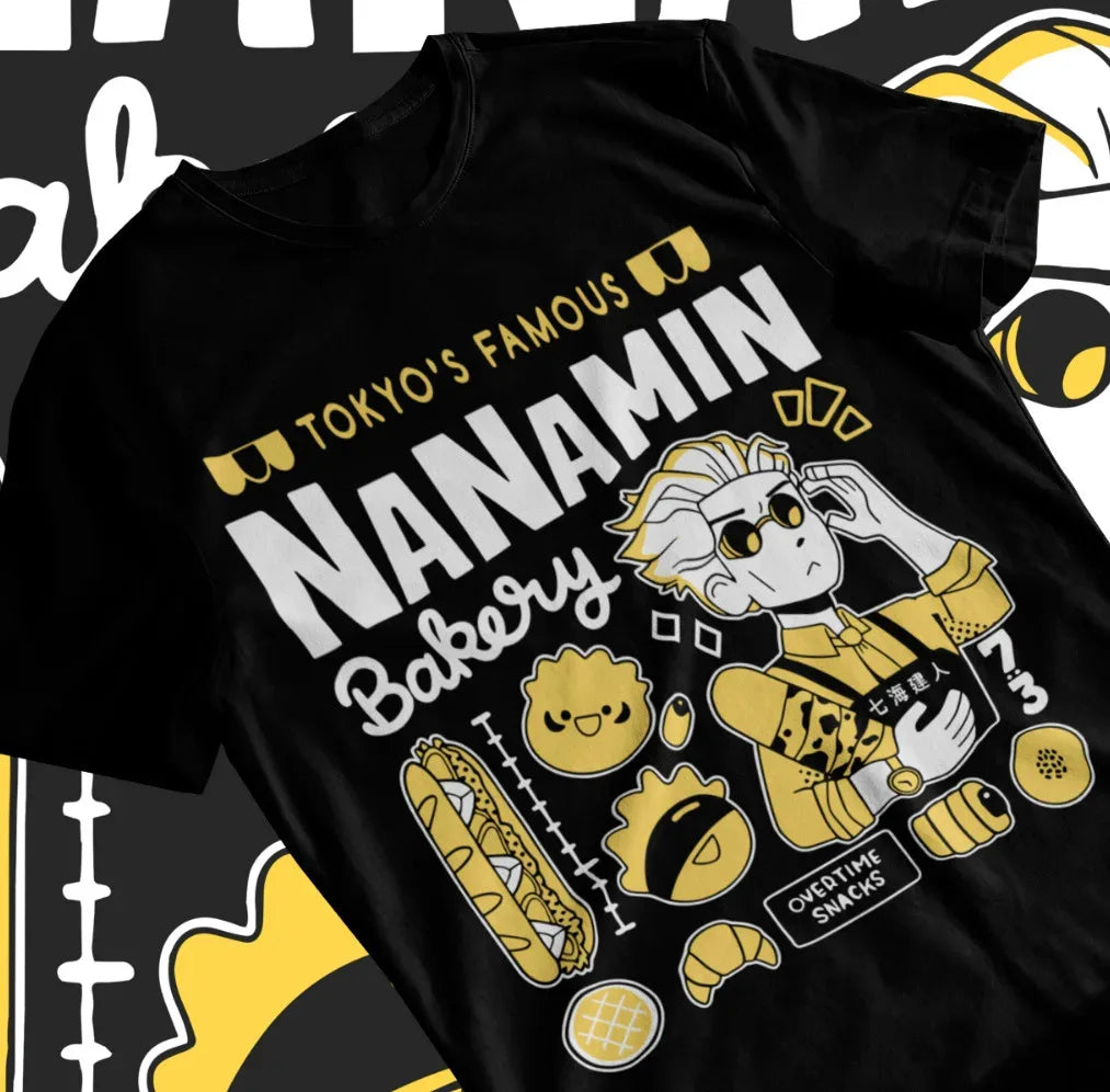 Jujutsu Kaisen Nanami Kento Bakery Anime JJK T-Shirt Gojo Satoru Shirt Soft Tee