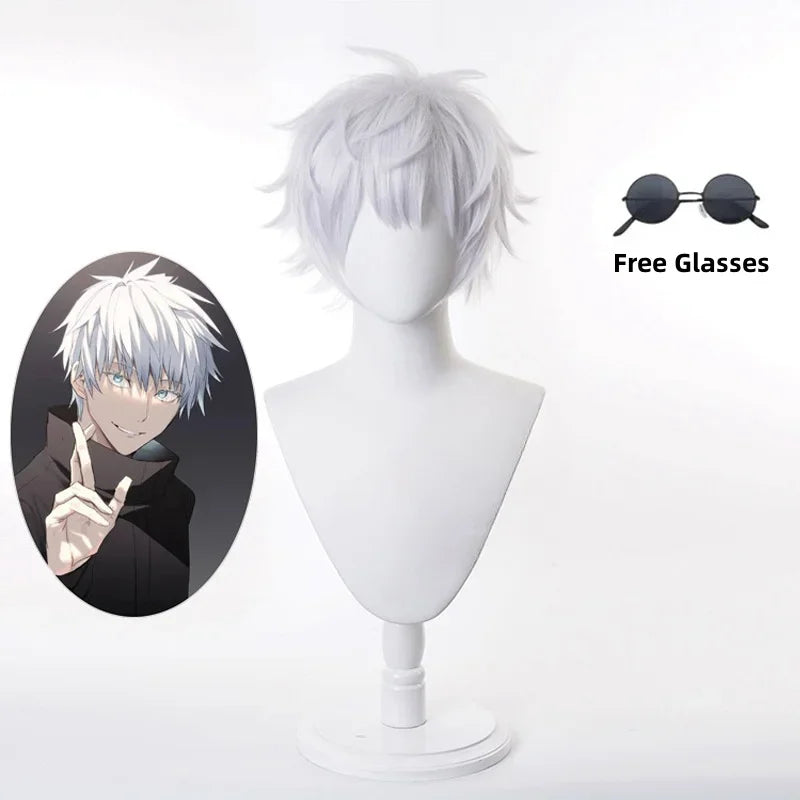 Jujutsu JJK Manga Anime Fushiguro Megumi Cosplay Costume Wig Sunglasses Jacket Pants School Uniform Outfits Halloween Men Women