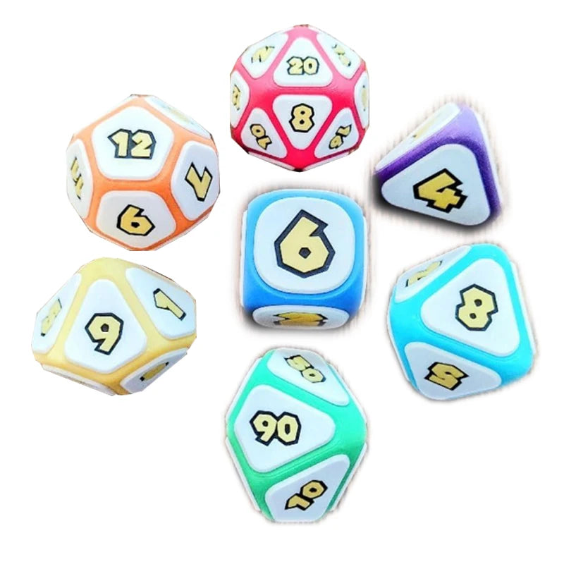 7 PCS Mushroom Party Tabletop Role-Playing Game Dice  Cool Games As Shown Plastic DND Dice Tabletop Role-Playing Party Game Dice