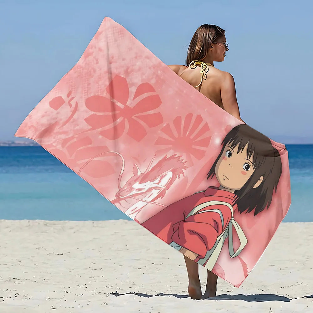 S-Spirited Away Beach Towel Microfiber Sand Free Quick Dry Soft Sandproof Pool Towels Gift for Women Travel Gym Shower Camping
