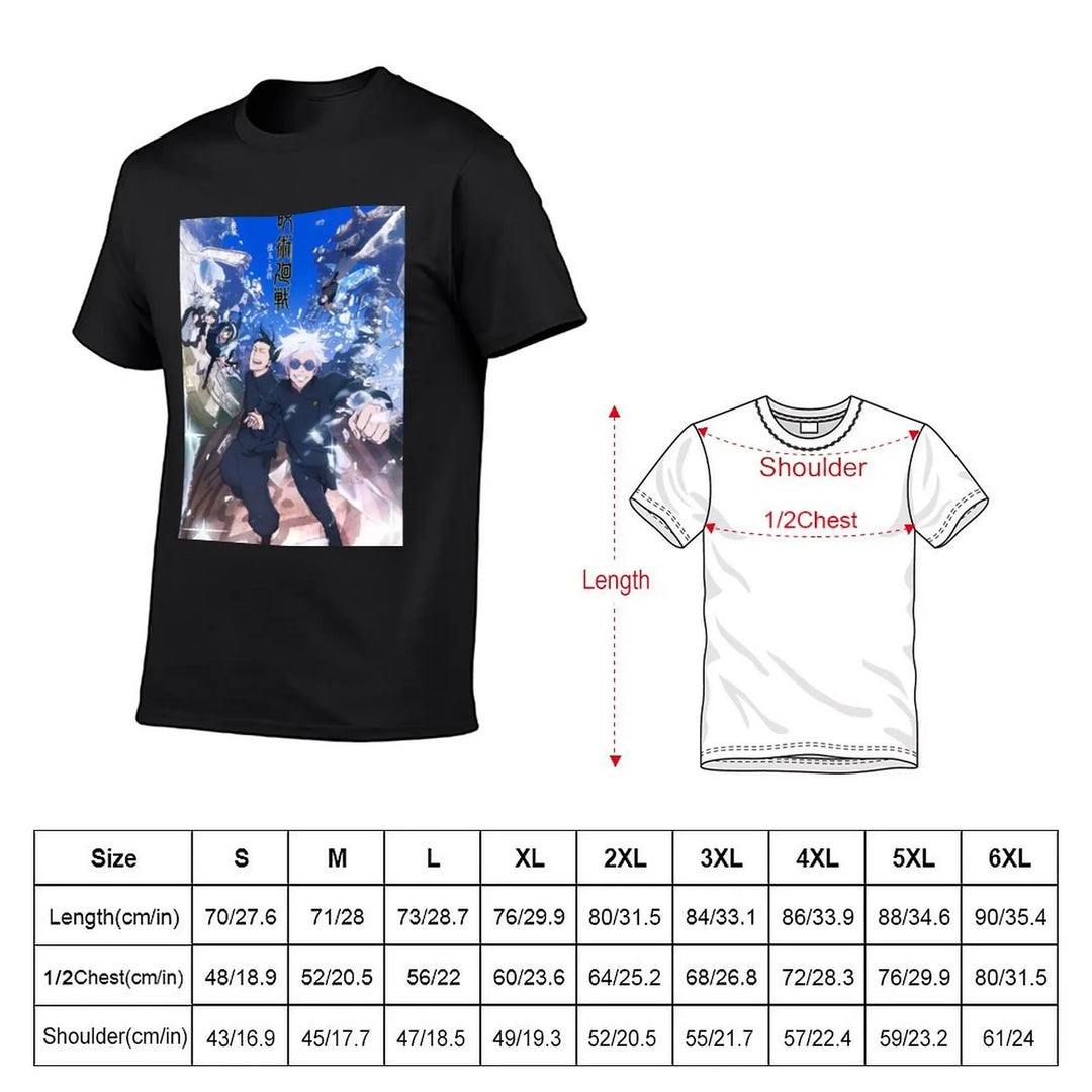 JJK s2 promotional poster except I edited it so they're holding hands T-Shirt man clothes quick drying shirts graphic tee men