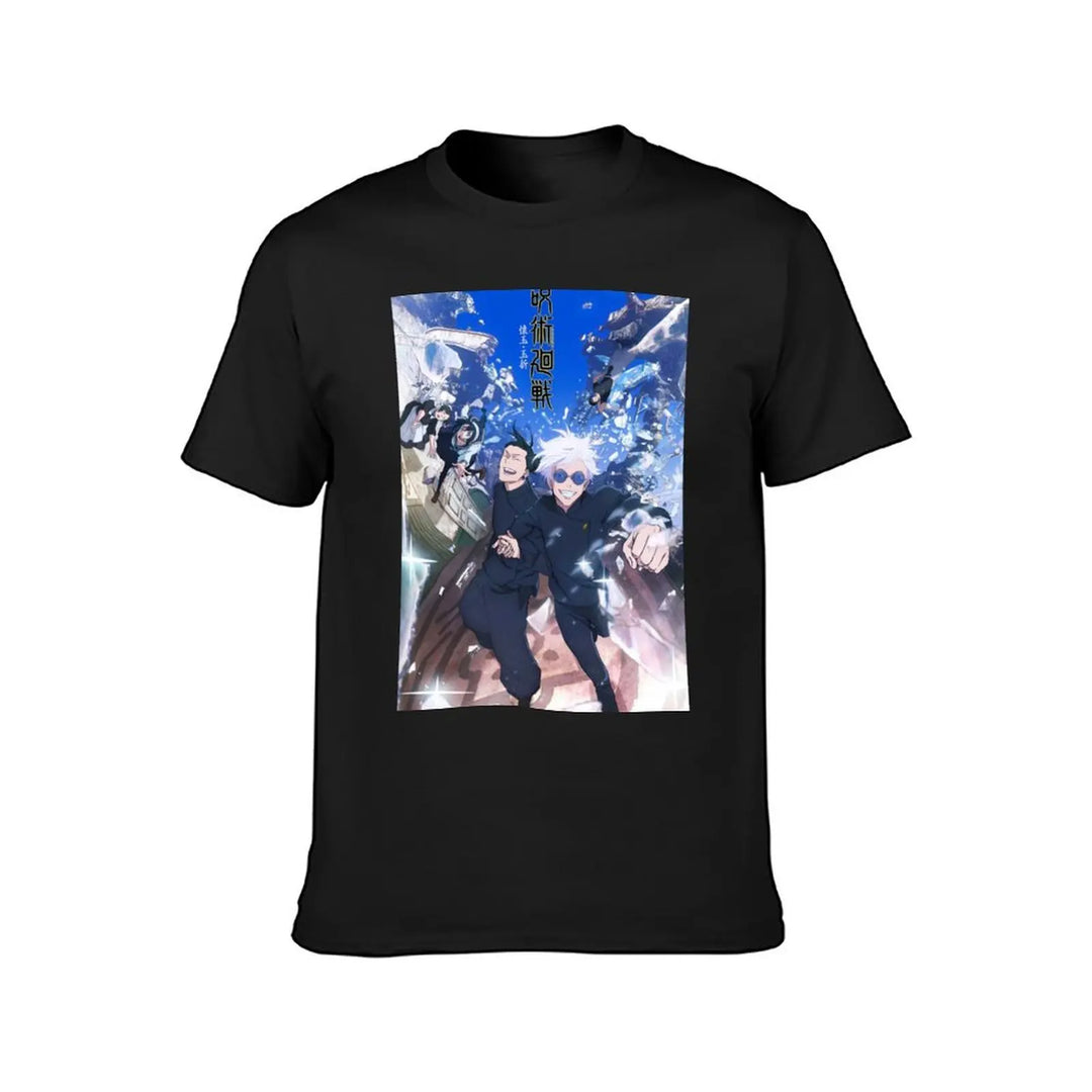 JJK s2 promotional poster except I edited it so they're holding hands T-Shirt man clothes quick drying shirts graphic tee men
